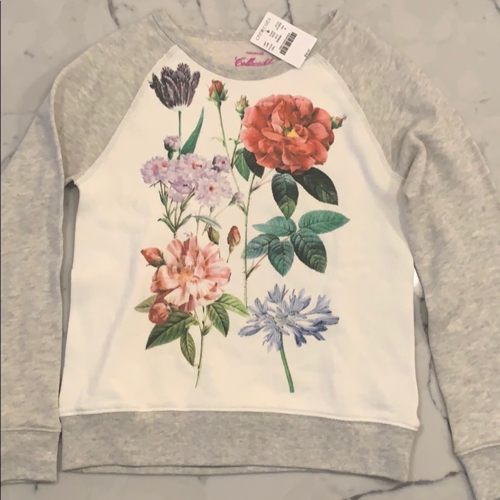 NWT Crewcuts Collectibles Floral Sweatshirt size 8
